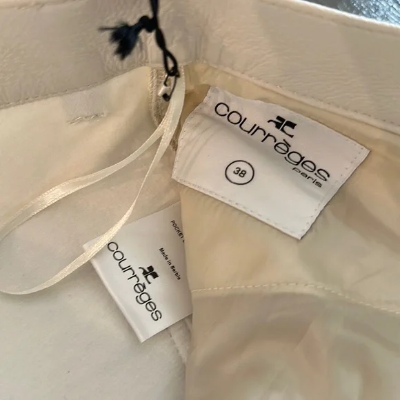 Courreges 5 pocket vinyl coated pants size 38 FR